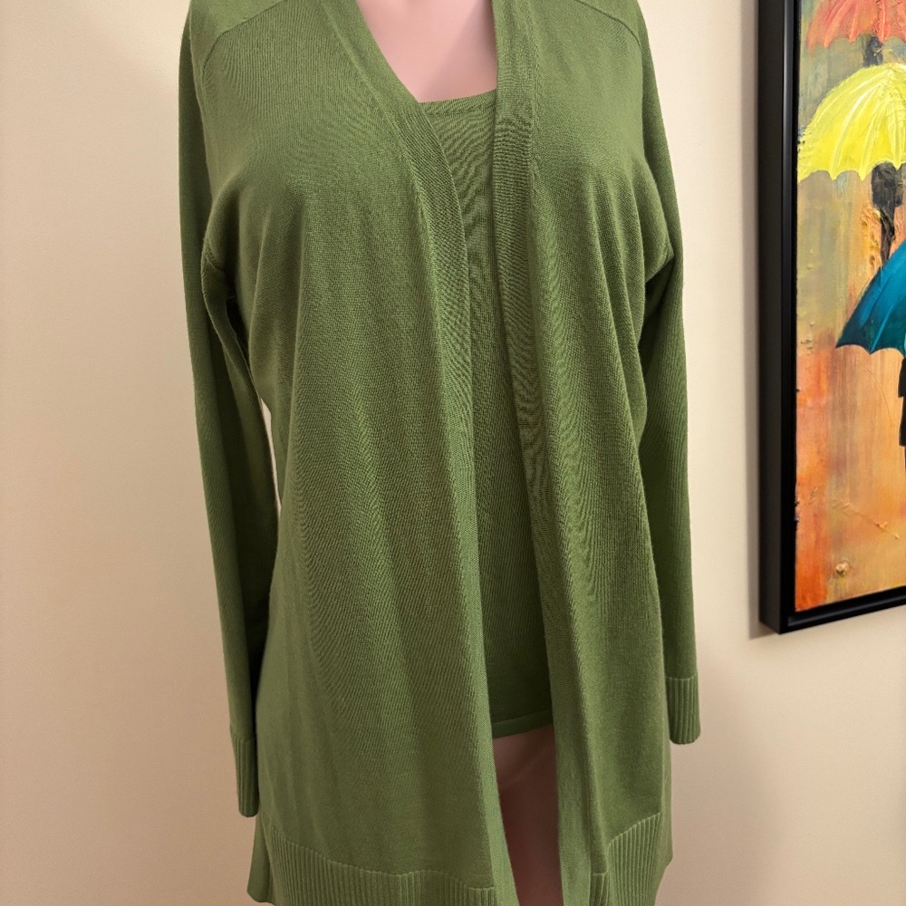 Designer Carlisle  100% Cashmere 2piece sleevless tank and sweater set SIZE XL